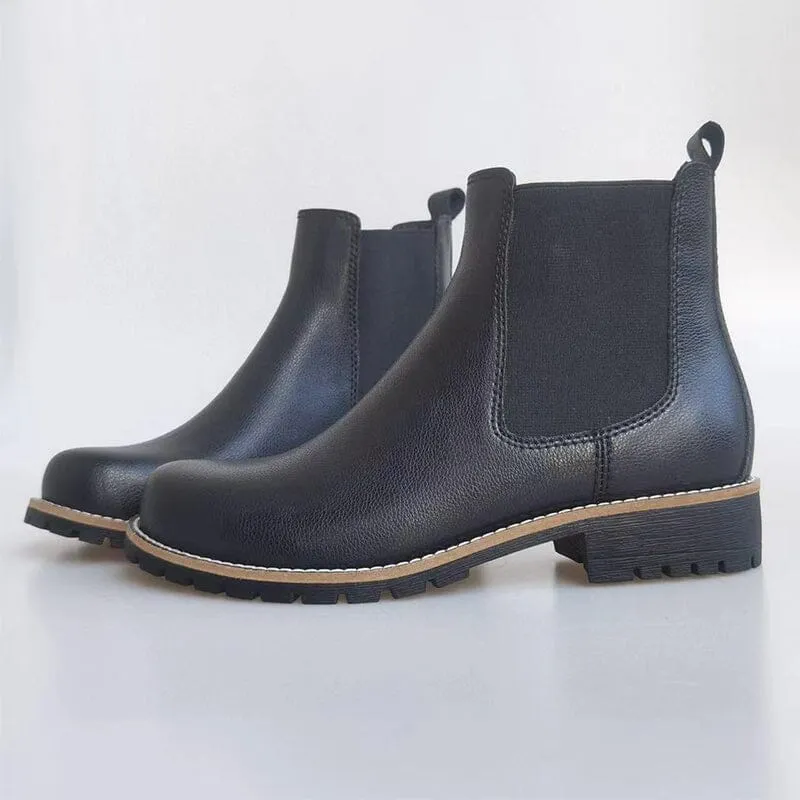 Classic Chelsea Boots Handmade Genuine Leather Black/Grey/Brown