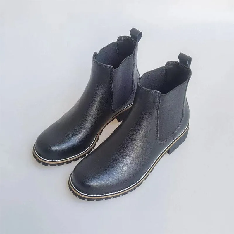 Classic Chelsea Boots Handmade Genuine Leather Black/Grey/Brown