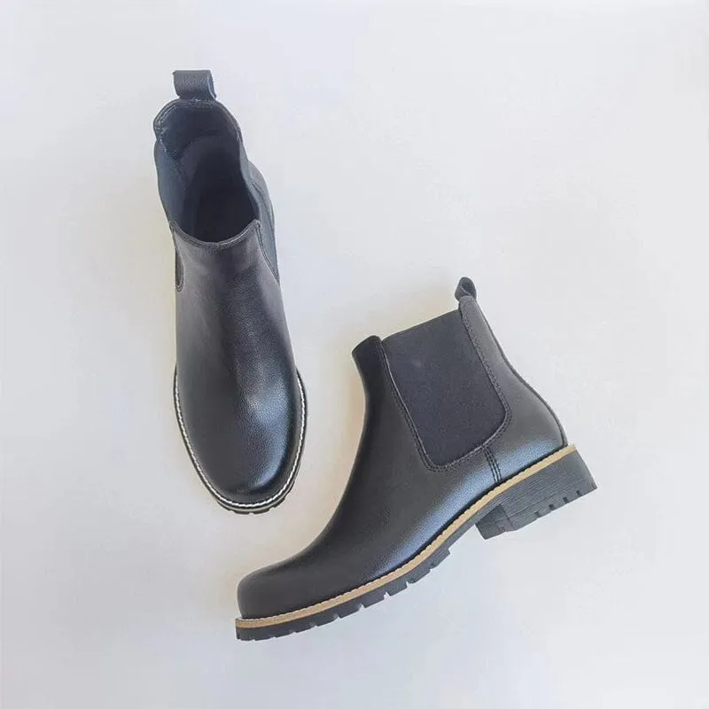 Classic Chelsea Boots Handmade Genuine Leather Black/Grey/Brown