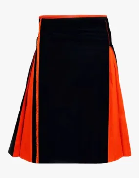 Classic Orange and Black Hybrid Kilt