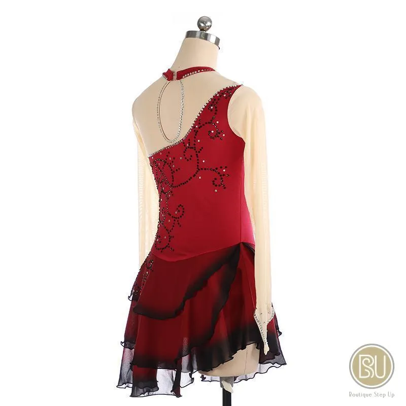 Competition Skating Dress Spanish Theme Black Red