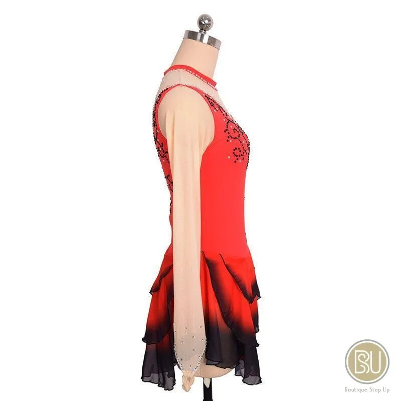 Competition Skating Dress Spanish Theme Black Red