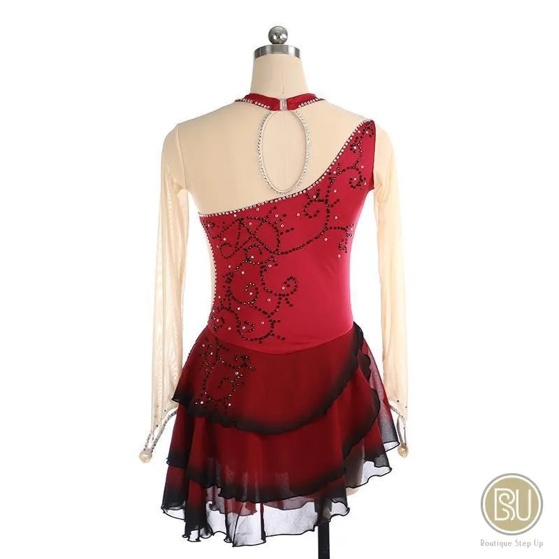 Competition Skating Dress Spanish Theme Black Red