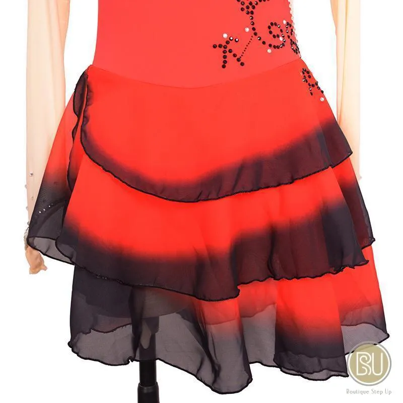 Competition Skating Dress Spanish Theme Black Red