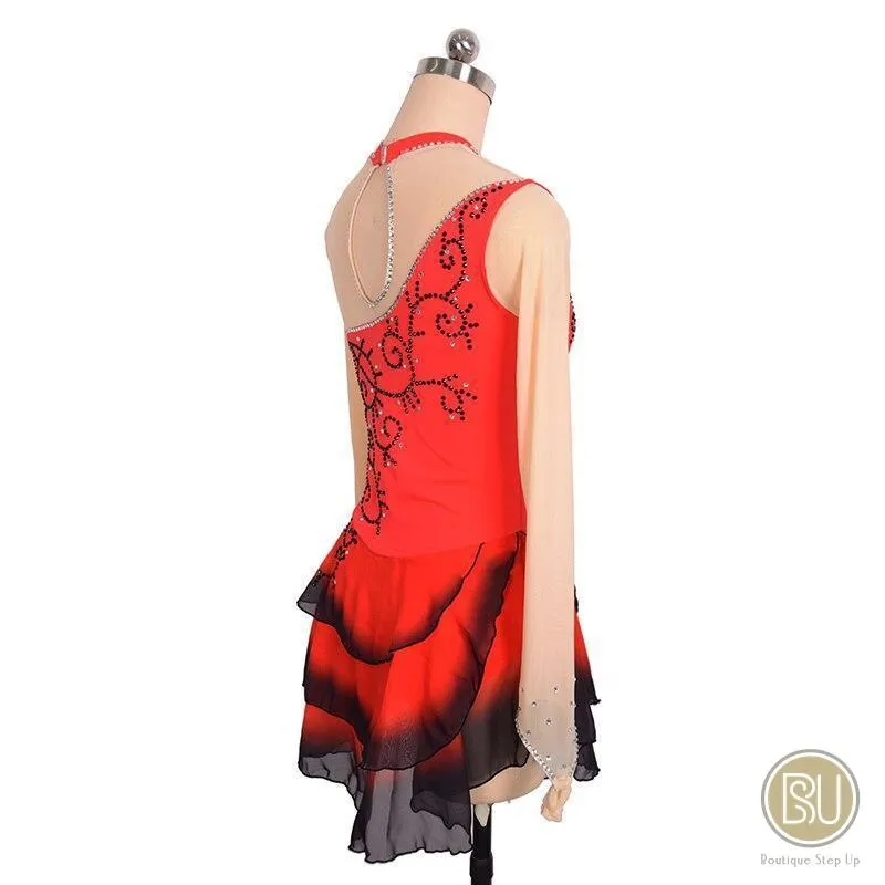 Competition Skating Dress Spanish Theme Black Red