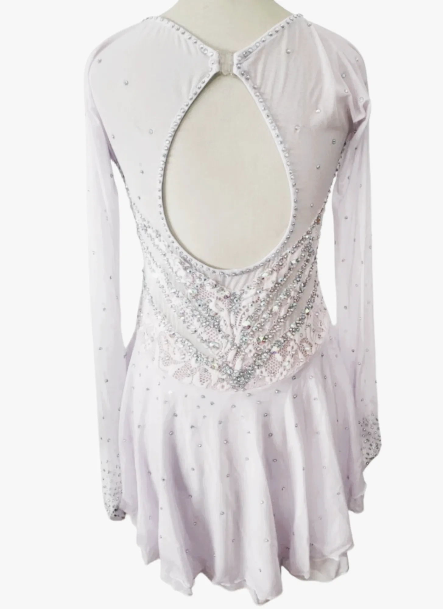 Competition Skating Dress White Lace BSU0120609