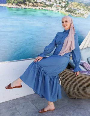 Delora Denim Maxi Dress