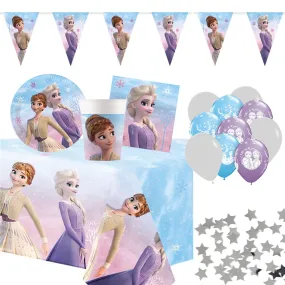 Deluxe Disney Frozen 2 Tableware and Party Decoration Pack for 8