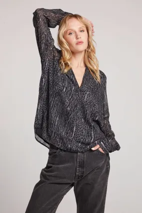 Denver Licorice Leopard Blouse