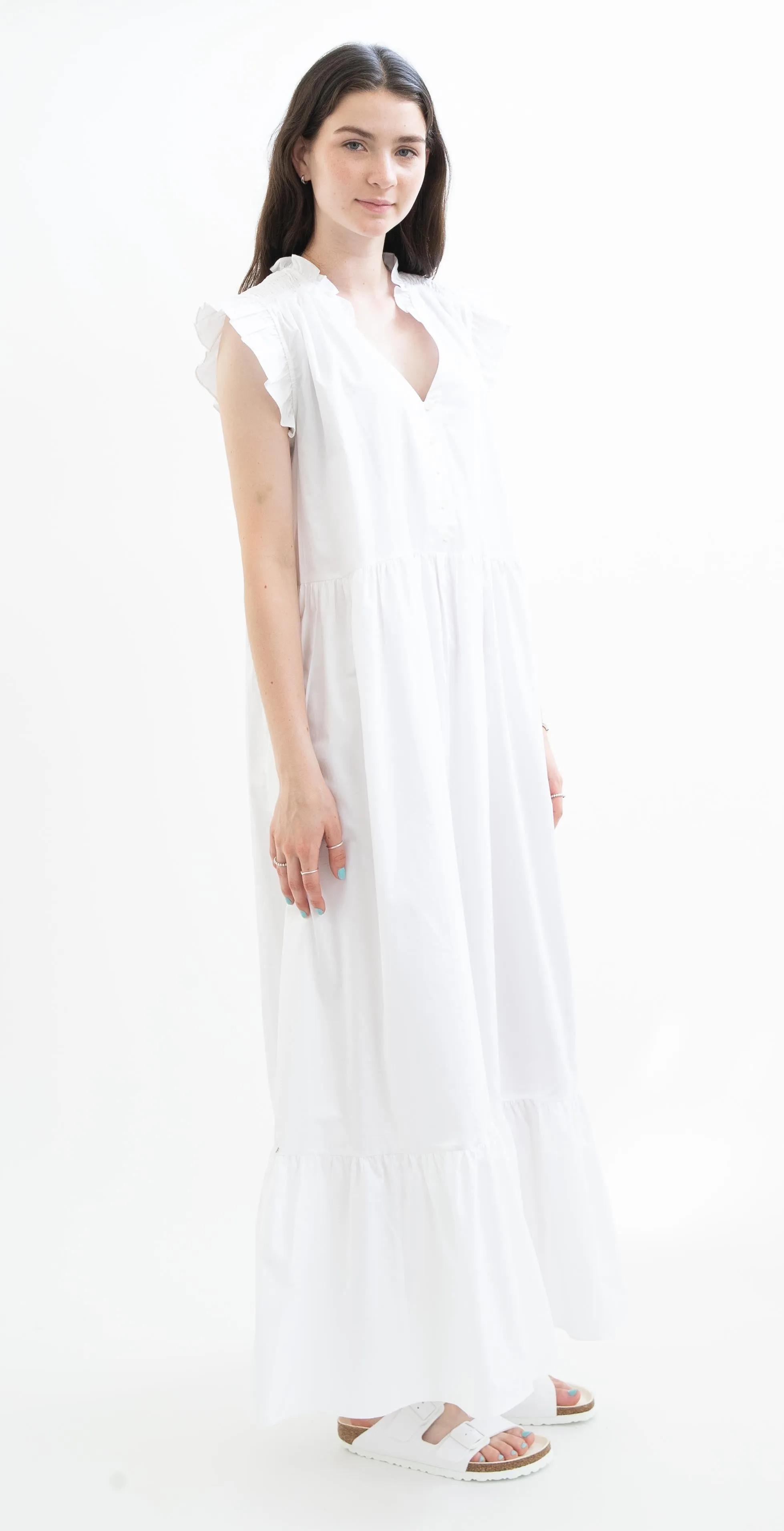 Devation Twins Askeli Long dress in White