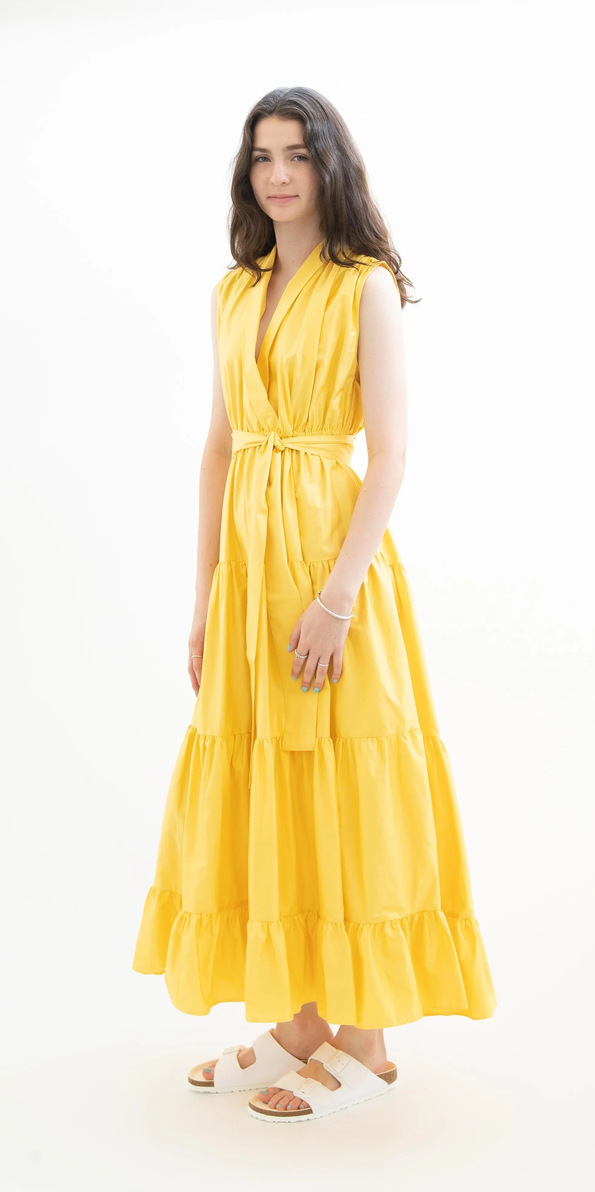 Devotion Twins Vroylia Long Dress in Yellow