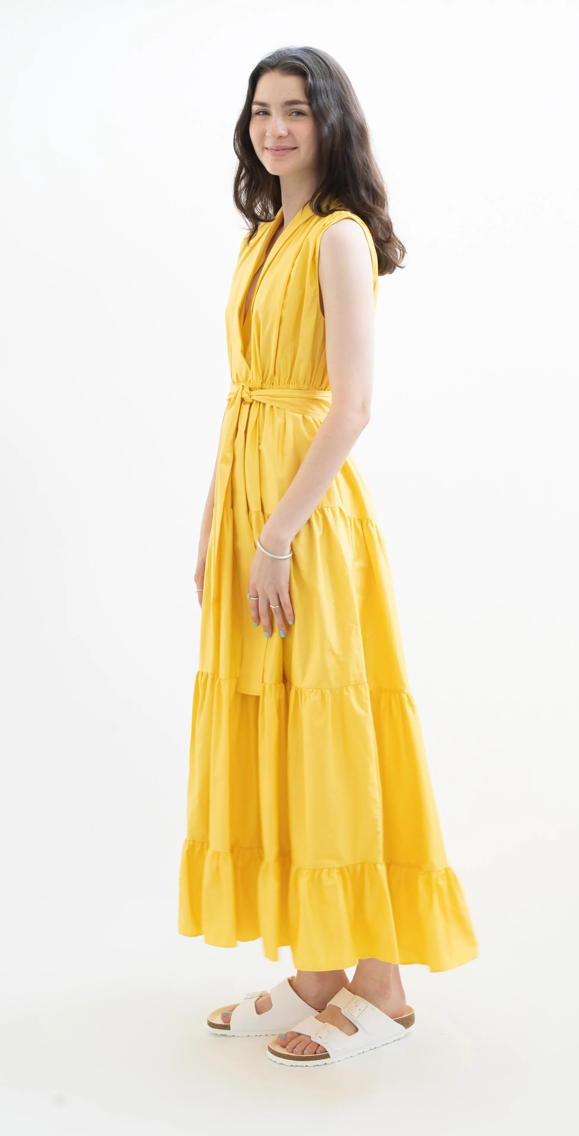 Devotion Twins Vroylia Long Dress in Yellow