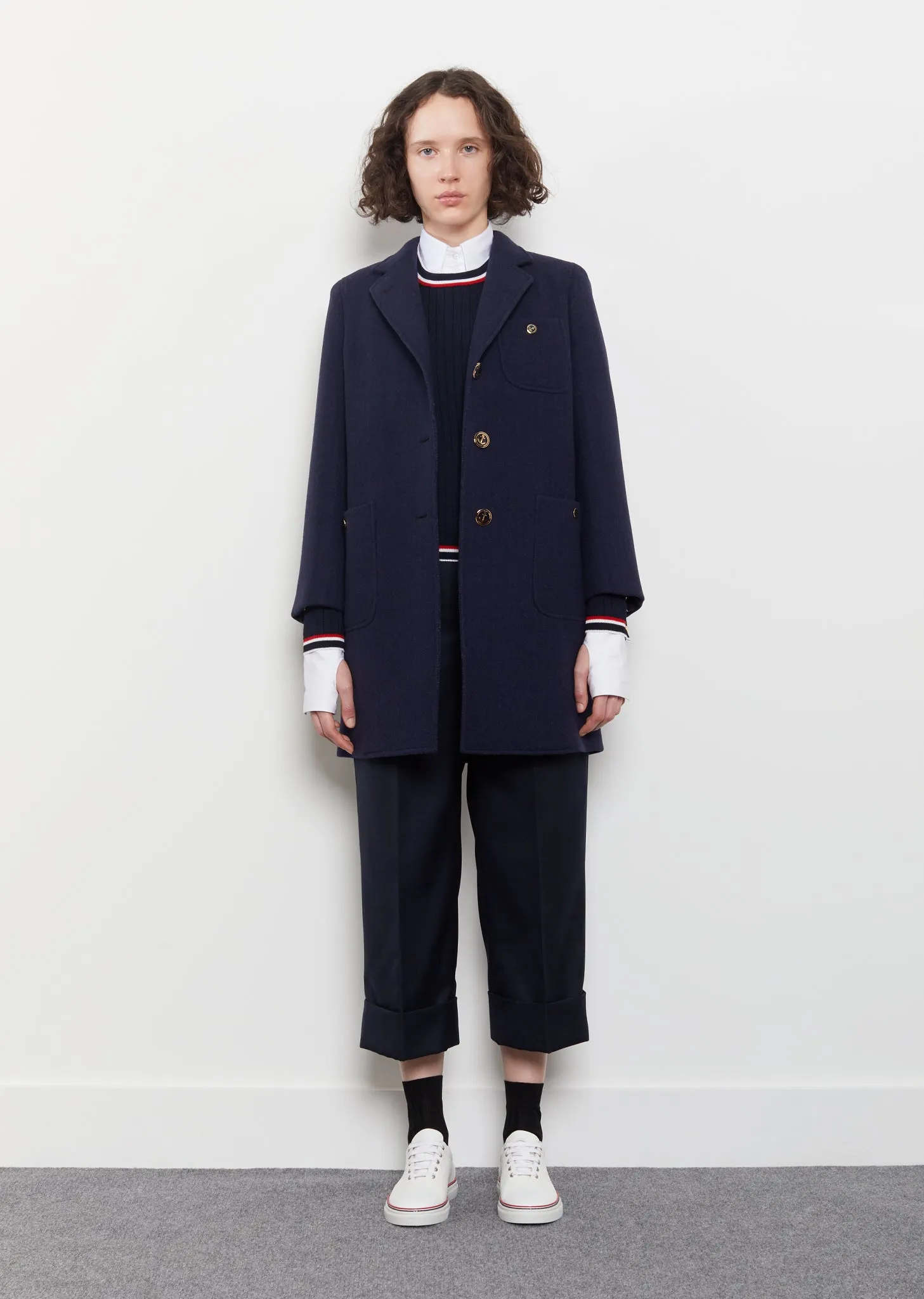 Double-Faced Melton Wool Coat