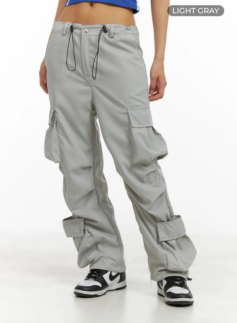 Double-Pocketed String Cargo Pants CA423