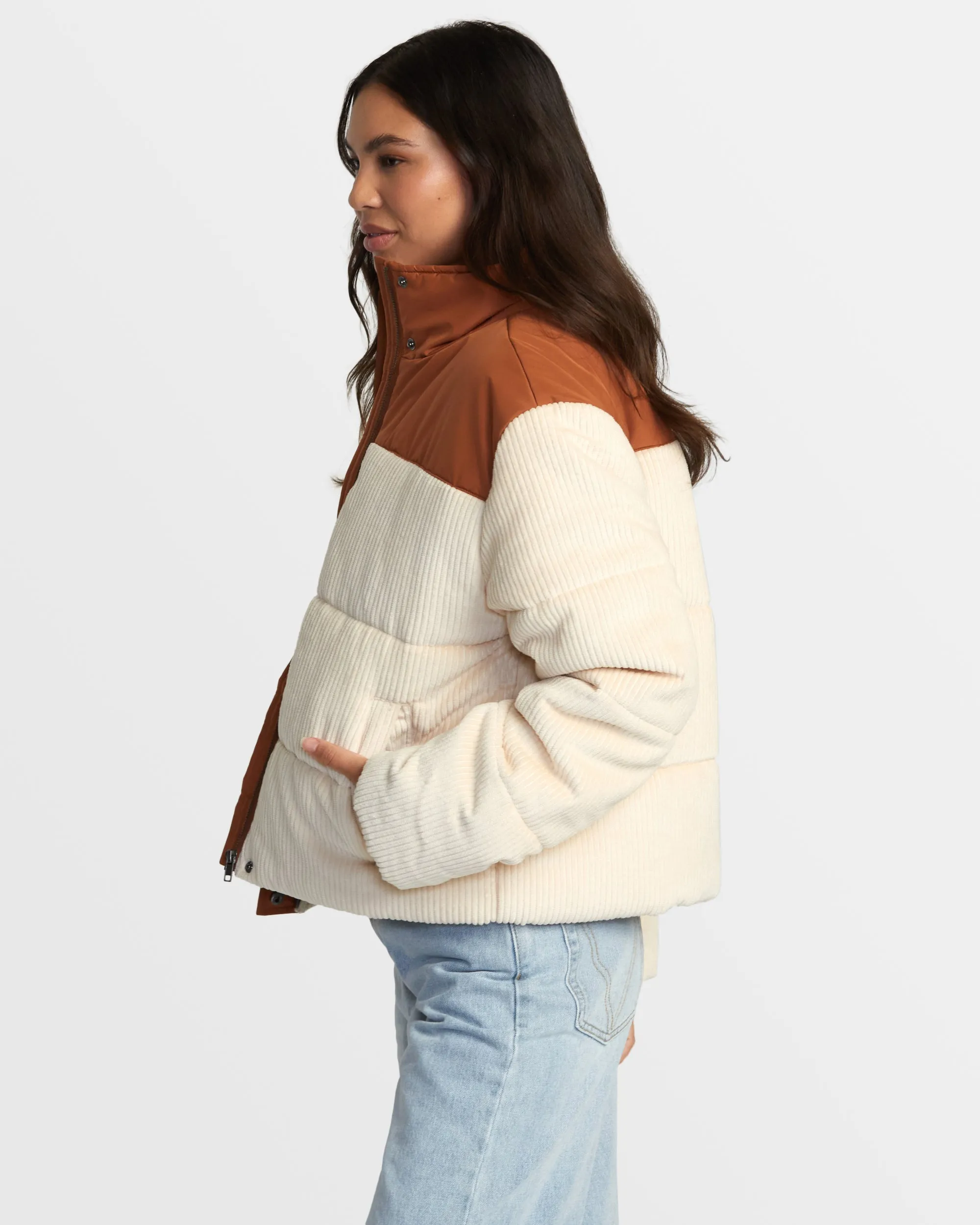 Eezeh Peaasy Puffer Jacket - Mocha Bisque