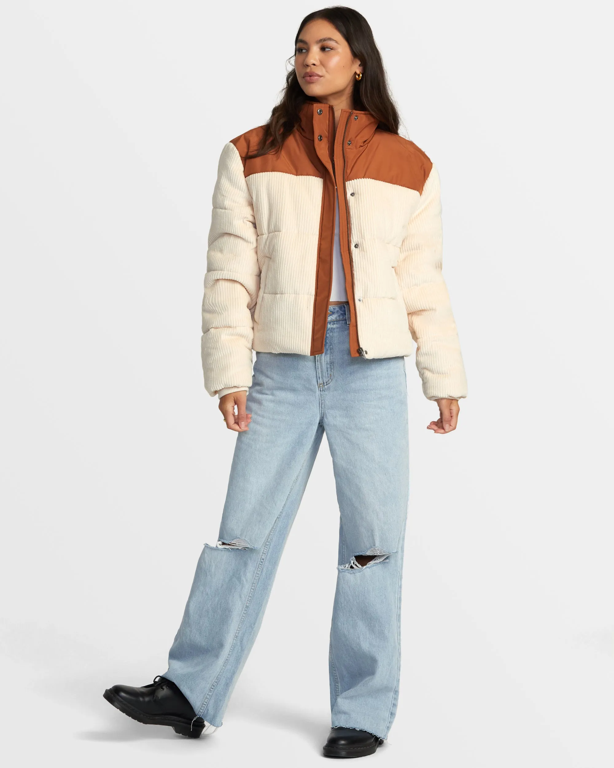 Eezeh Peaasy Puffer Jacket - Mocha Bisque