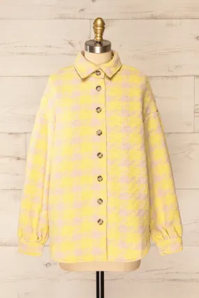 Elche Yellow | Houndstooth Oversized Shacket