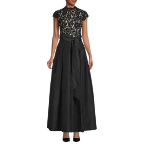 ELIZA J - Lace Belted Gown