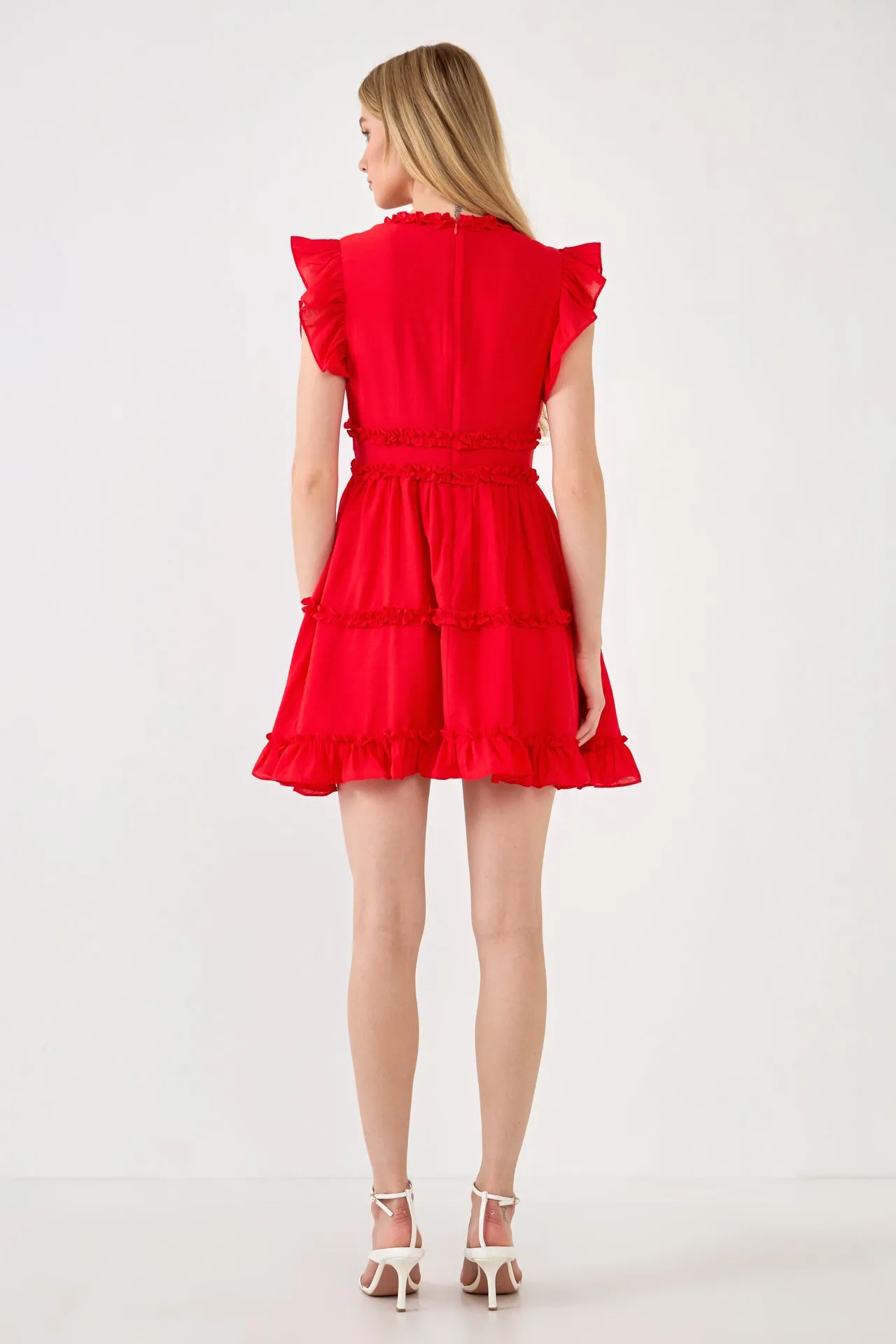 Endless Rose - Ruffle Sleeve Mini Dress