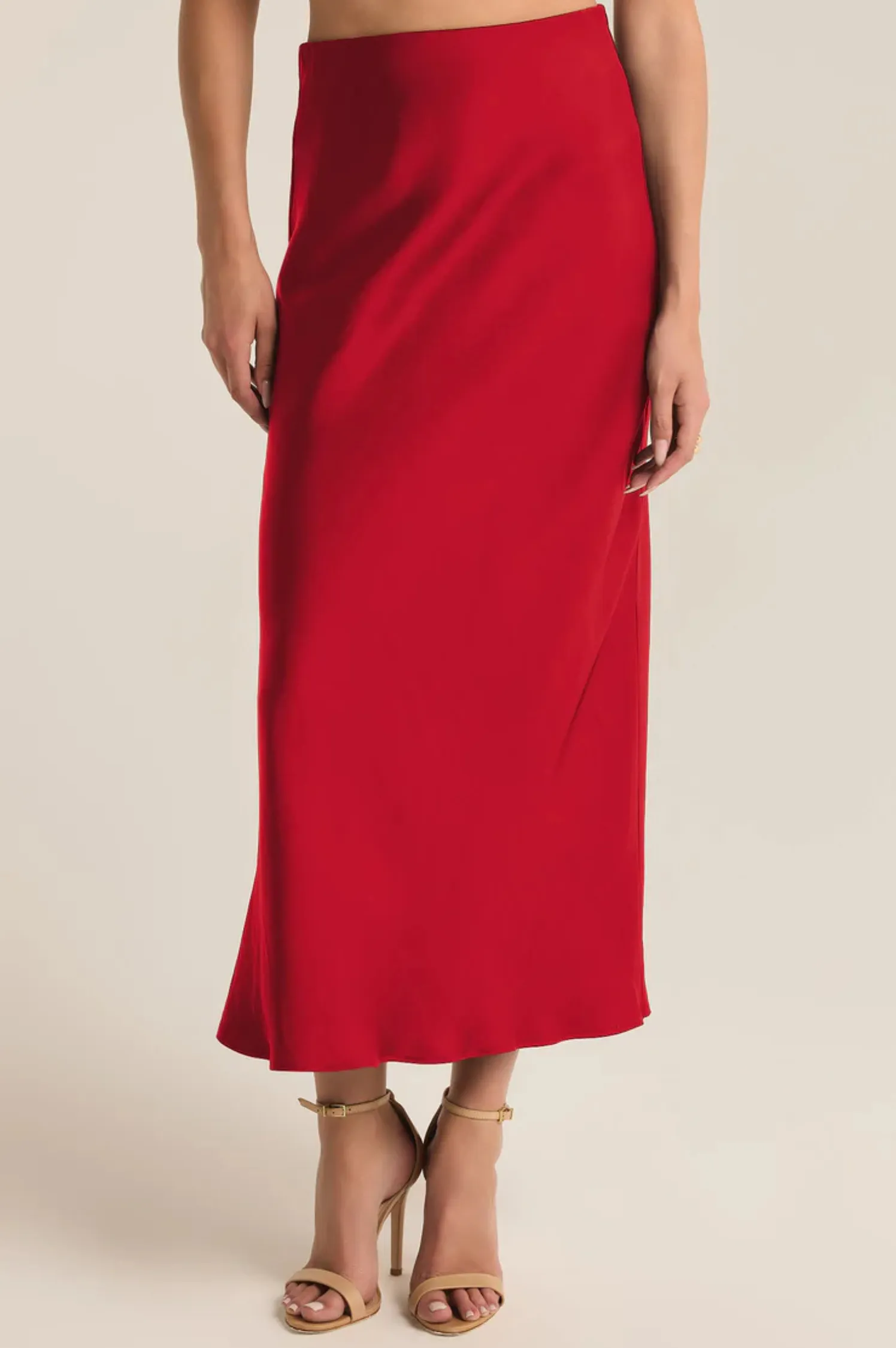 Europa Luxe Sheen Midi Skirt