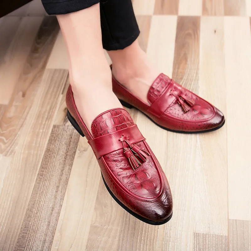 ExoticTasselLux Slip-On Dress Shoes