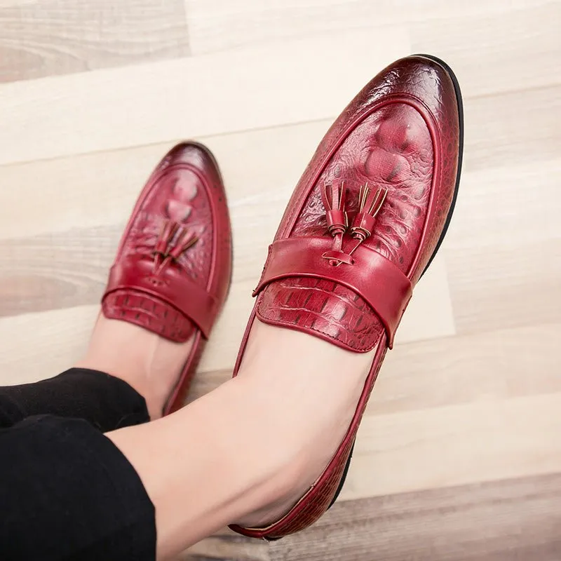 ExoticTasselLux Slip-On Dress Shoes