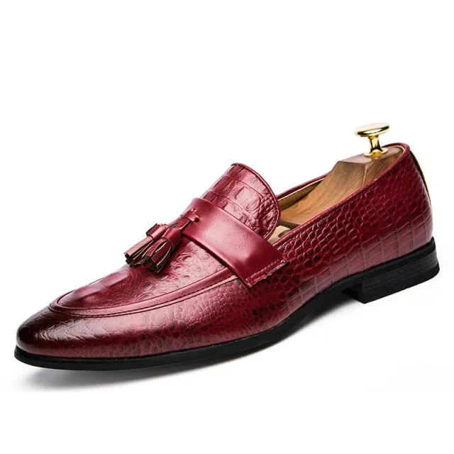 ExoticTasselLux Slip-On Dress Shoes