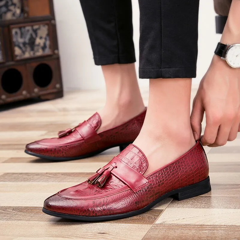 ExoticTasselLux Slip-On Dress Shoes