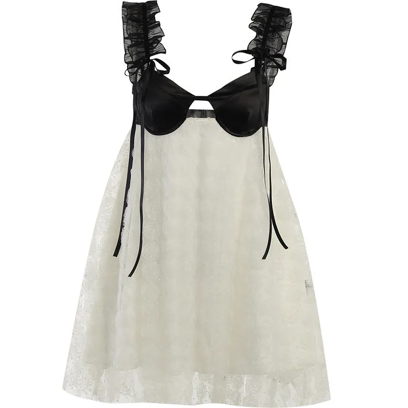 Fashion Knitted Lace Ladies Slip Dress