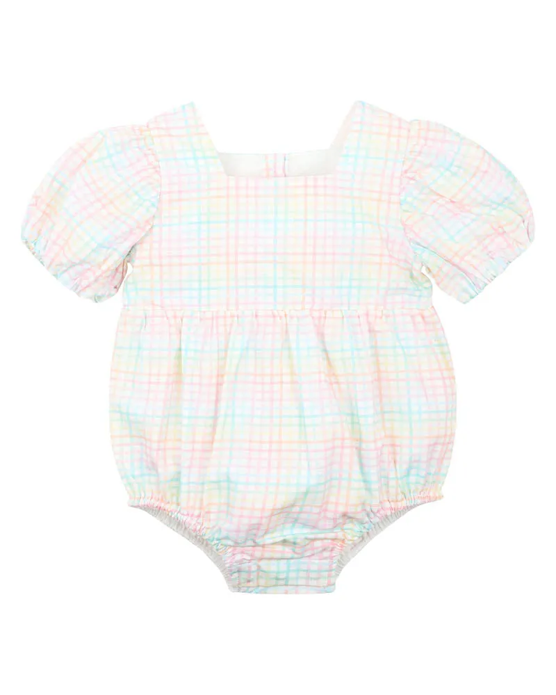 FOX & FINCH CANDY BLOSSOM CHECK BODYSUIT