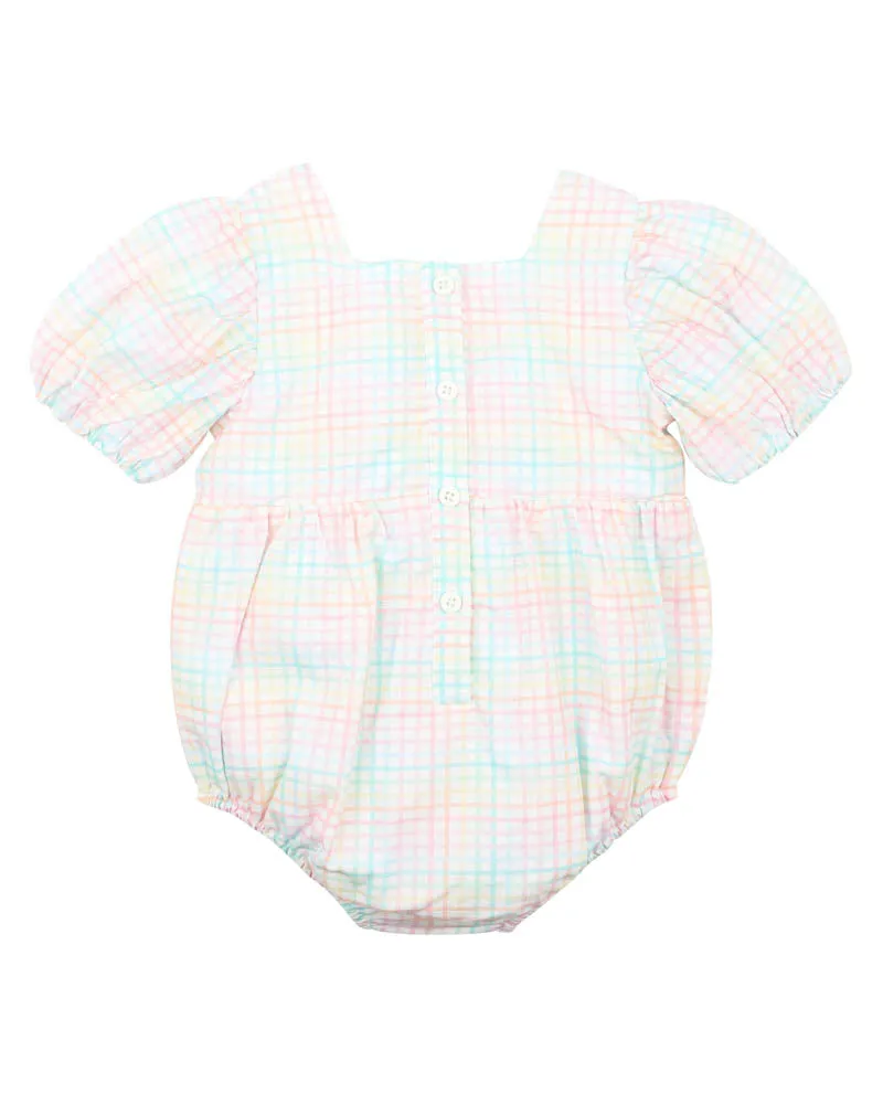 FOX & FINCH CANDY BLOSSOM CHECK BODYSUIT