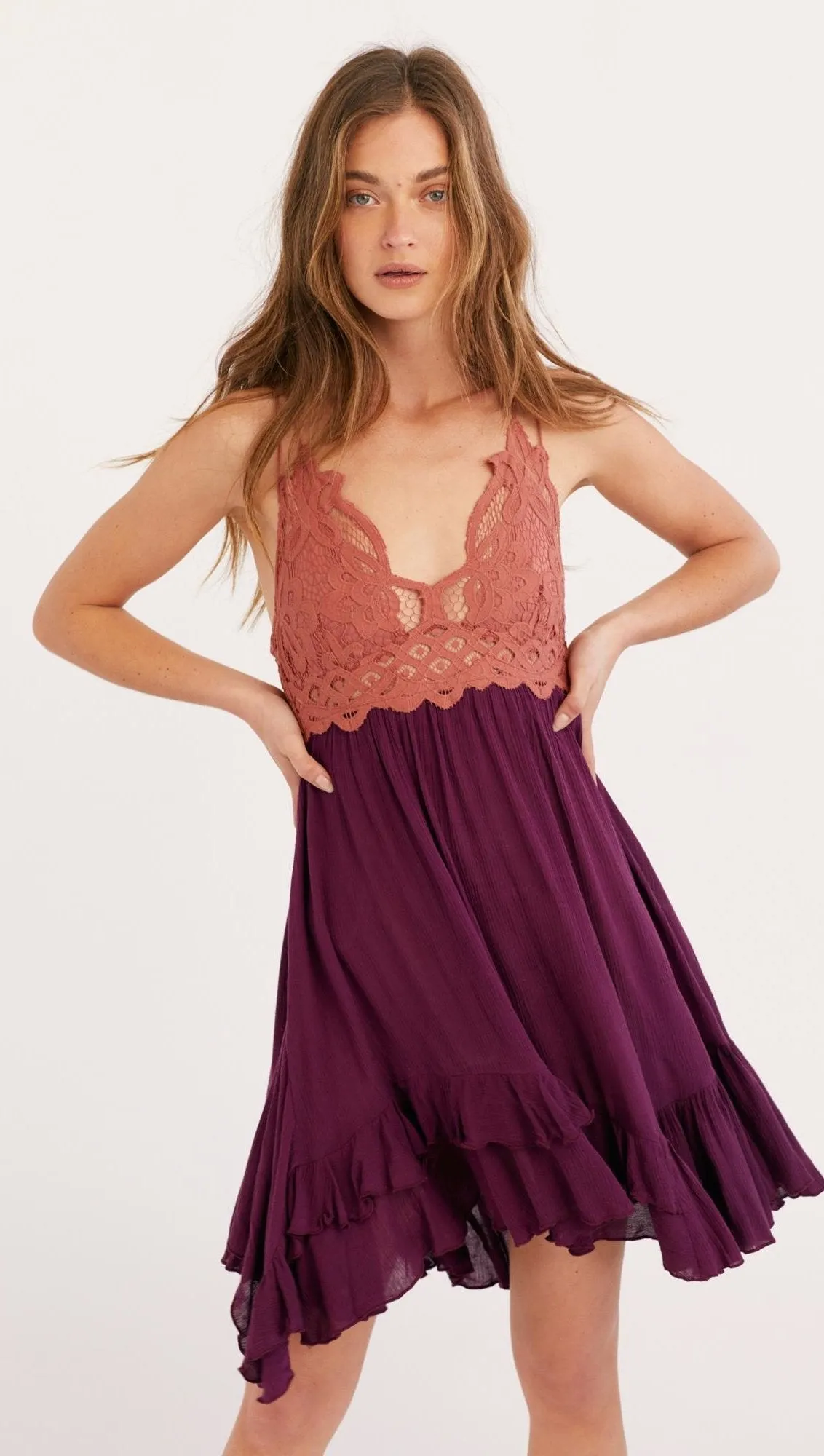 Free People Adella Slip Copper Combo