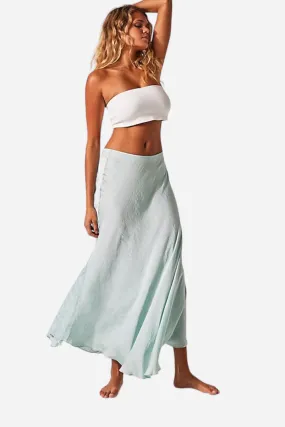 Free People Make You Mine Half Slip Skirt in Aqua-Esque