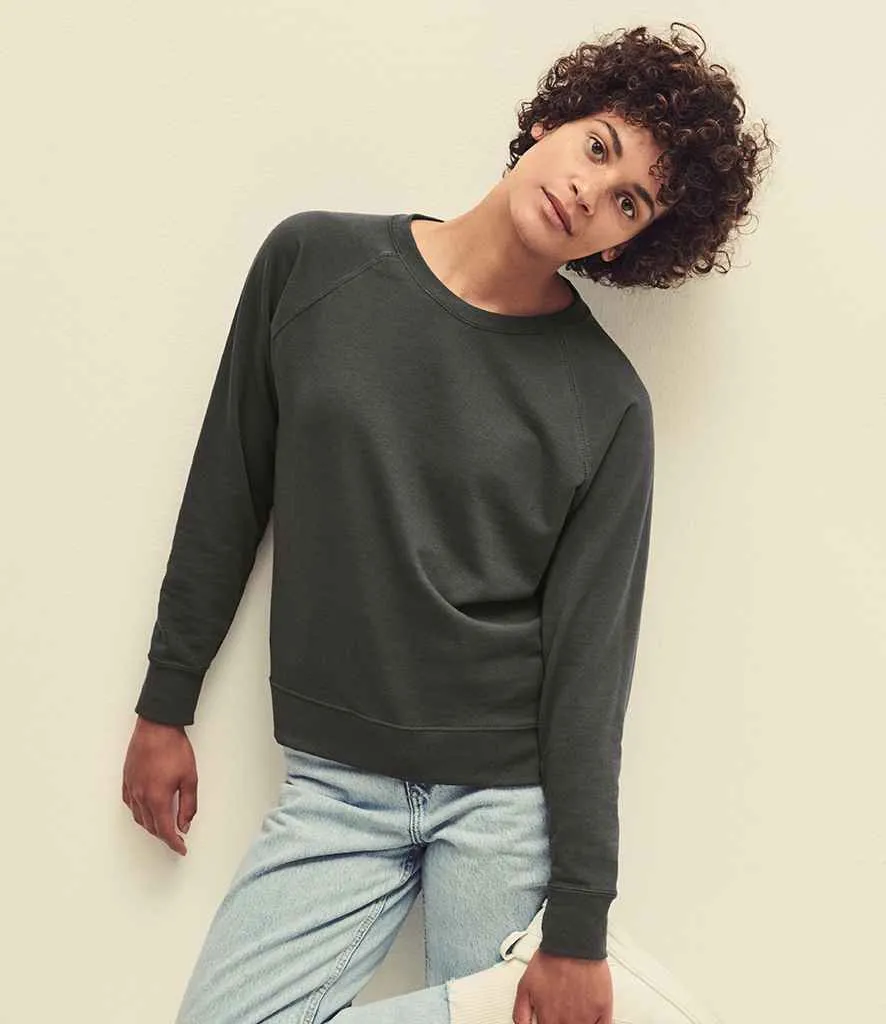 Fruit of the Loom Lightweight Raglan Sweatshirt (Ladies)