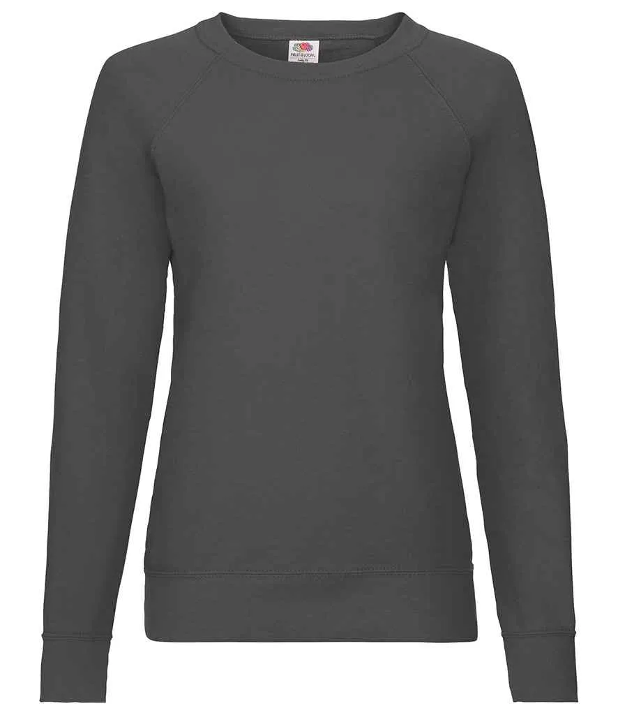 Fruit of the Loom Lightweight Raglan Sweatshirt (Ladies)