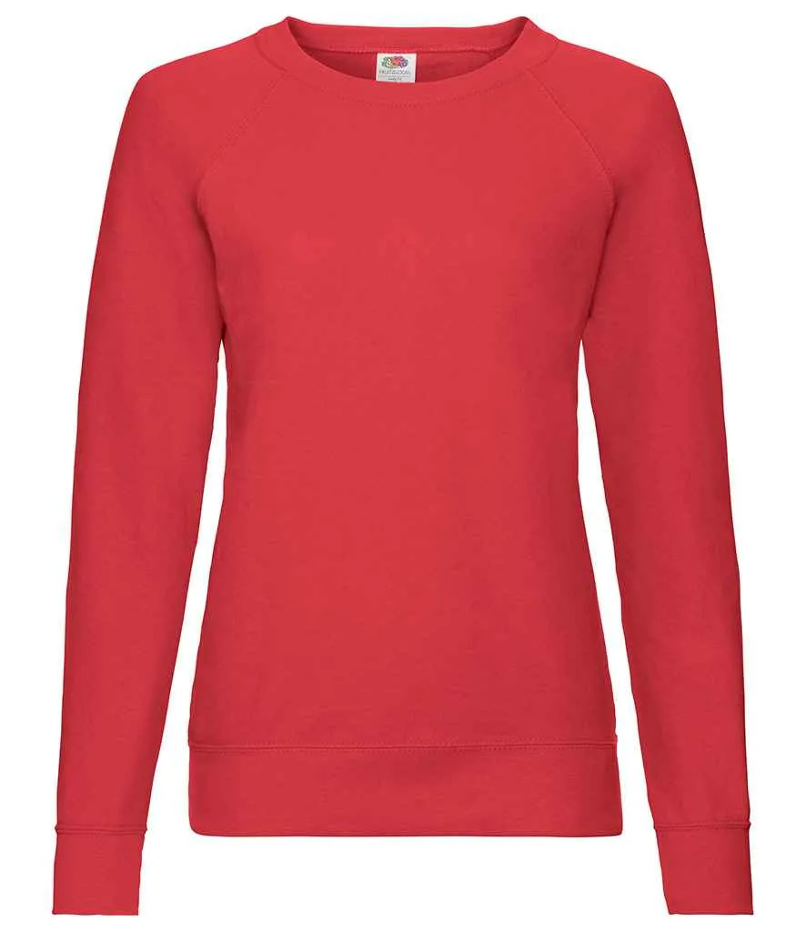 Fruit of the Loom Lightweight Raglan Sweatshirt (Ladies)