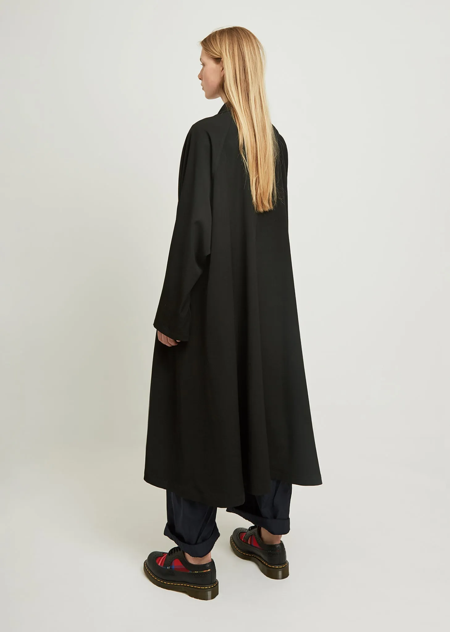 Gabardine Draped Coat