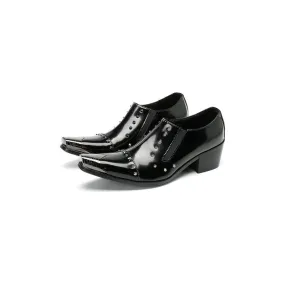 GlamLux Genuine Leather Slip-on Dress Shoes