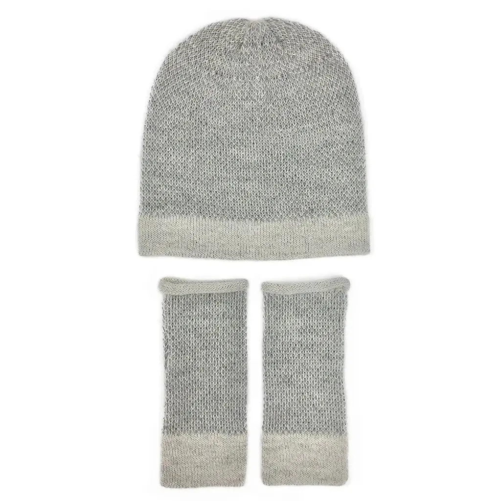 Gray Interwoven Alpaca Beanie | Ethical Style