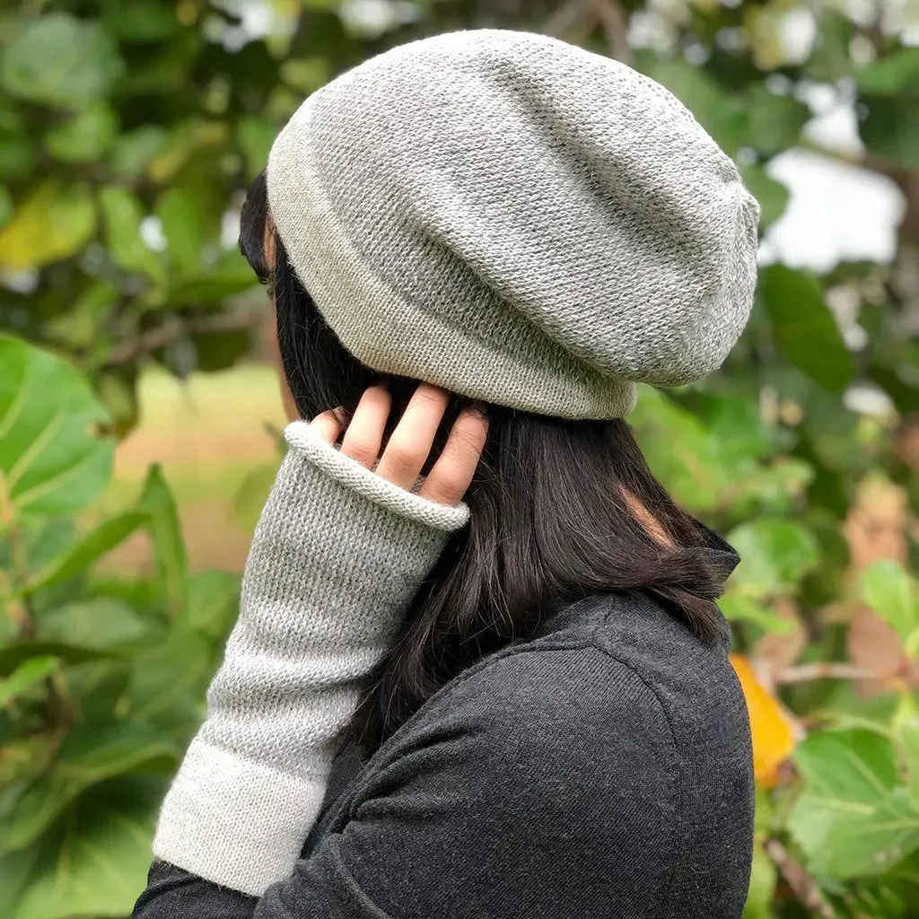 Gray Interwoven Alpaca Beanie | Ethical Style