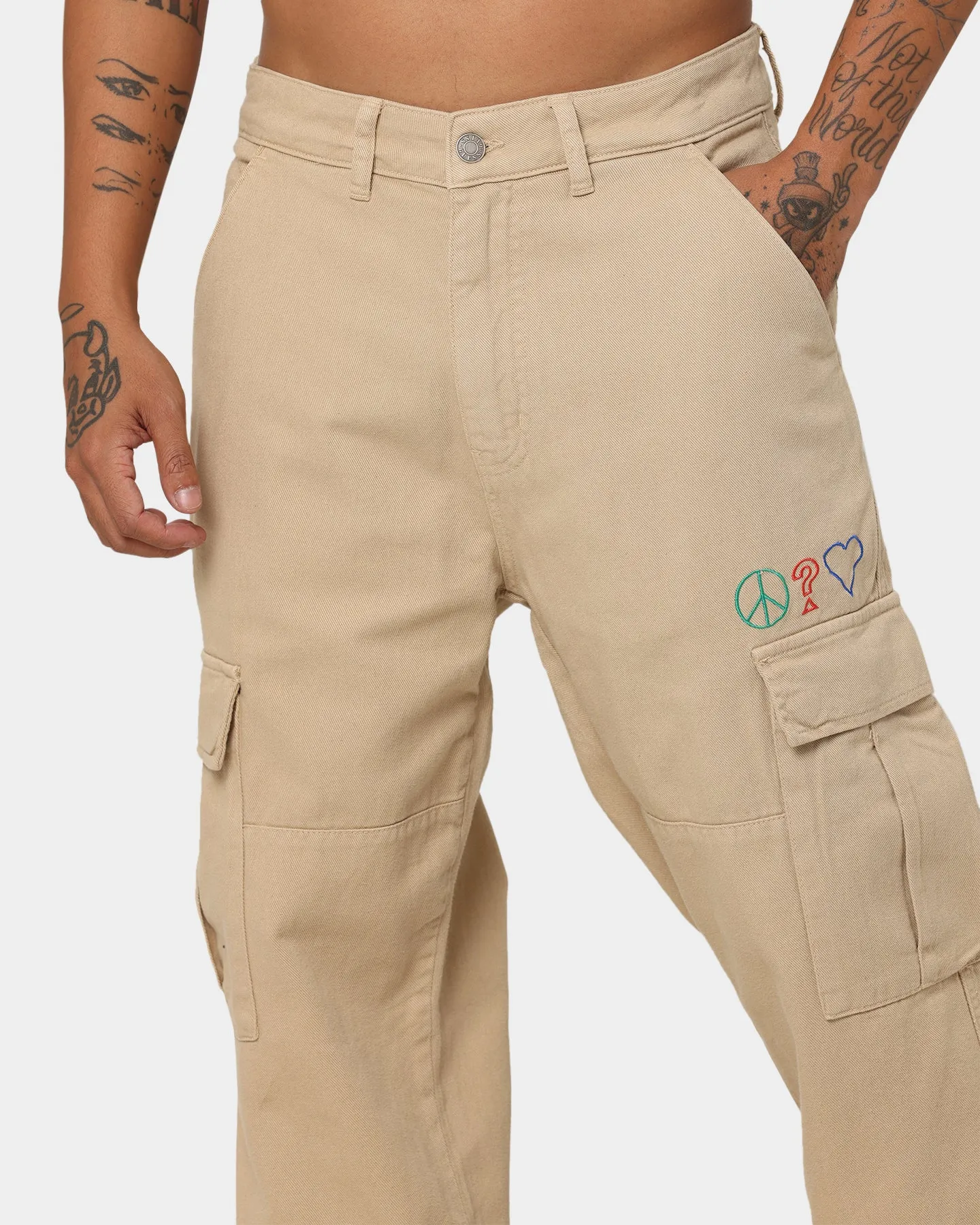 GUESS Originals X J Balvin Cargo Pants Cream Sand