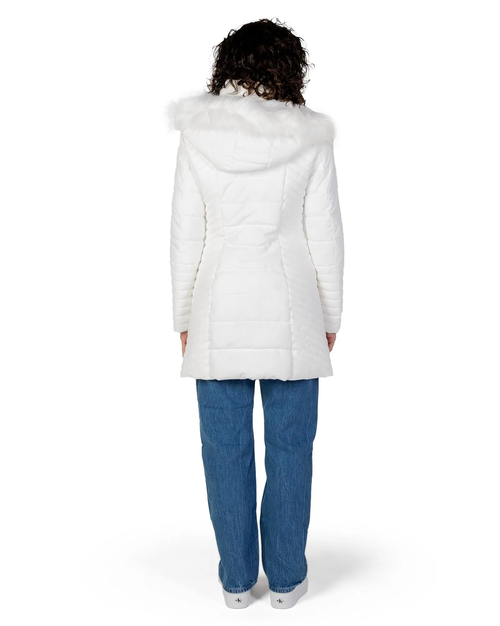 Guess Women's Hooded Puffer Jacket White