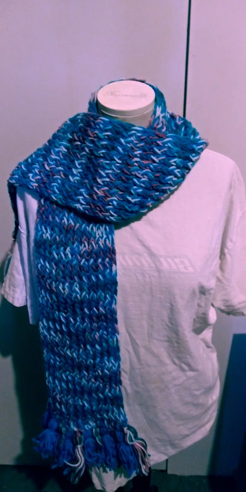 Handmade Beanie n Scarves Sets of Blues, Light Purples, Pinks, and  Whites