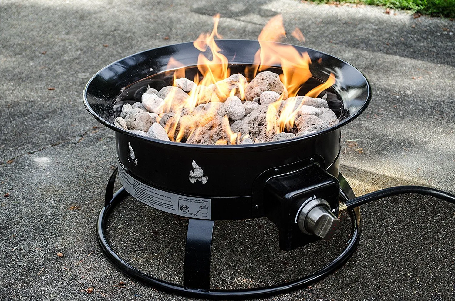 Heininger 5995 58,000 BTU Portable Propane Outdoor Fire Pit