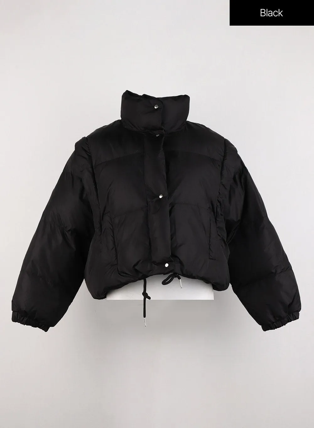 High Collar Crop Puffer Jacket ID306