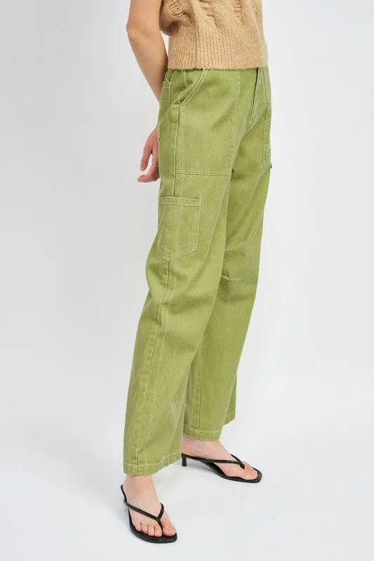 HIGH RISE FIT CARGO PANTS