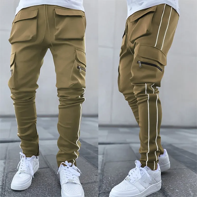 Hip Hop Cotton Flat Front Cargo Pants