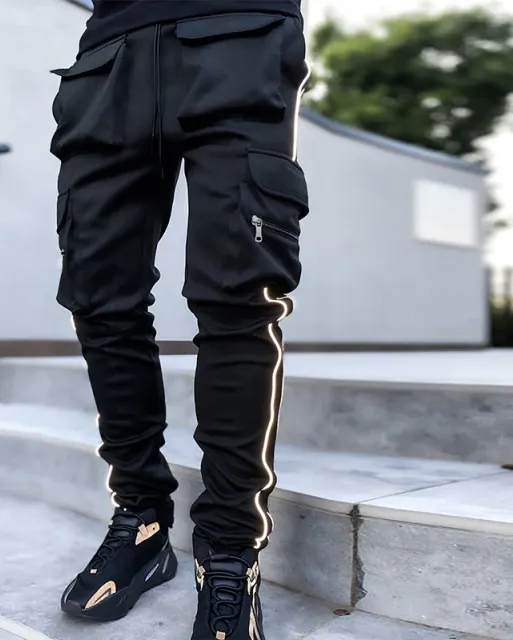 Hip Hop Cotton Flat Front Cargo Pants