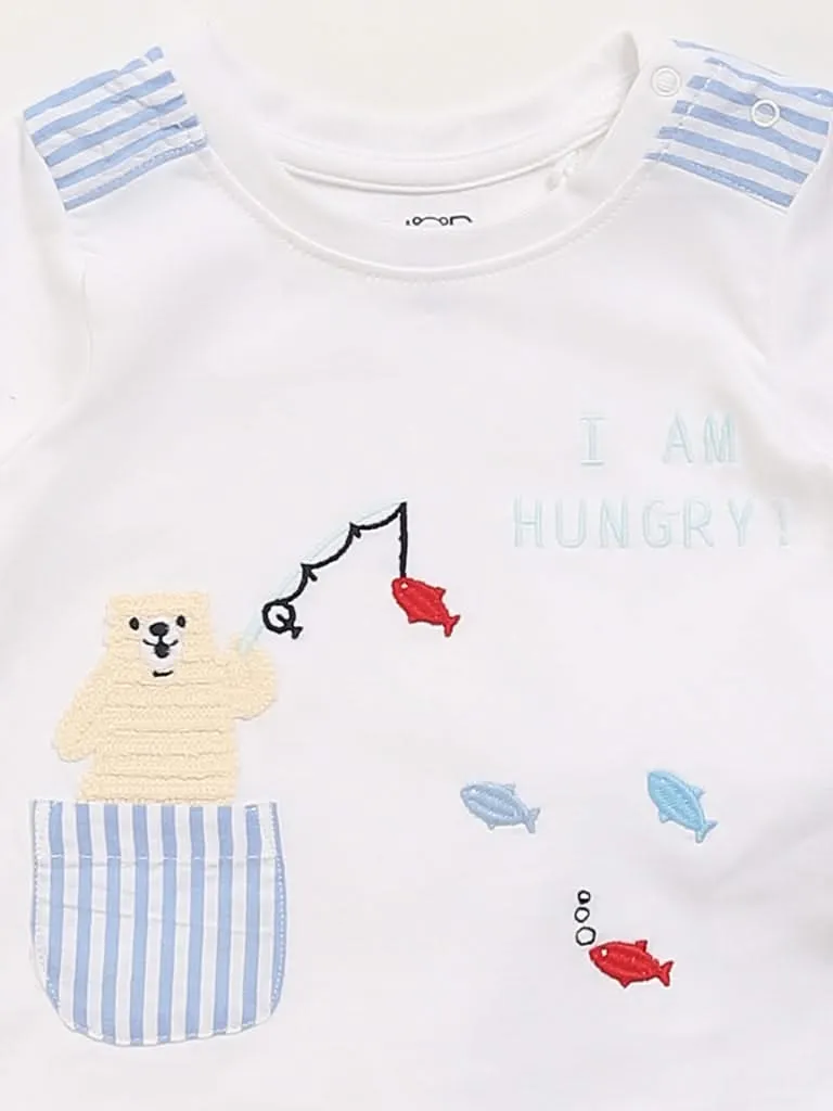 HOP Baby White T-Shirt with Shorts