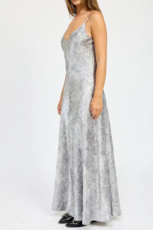 ICY CRUSHED VELVET MAXI DRESS